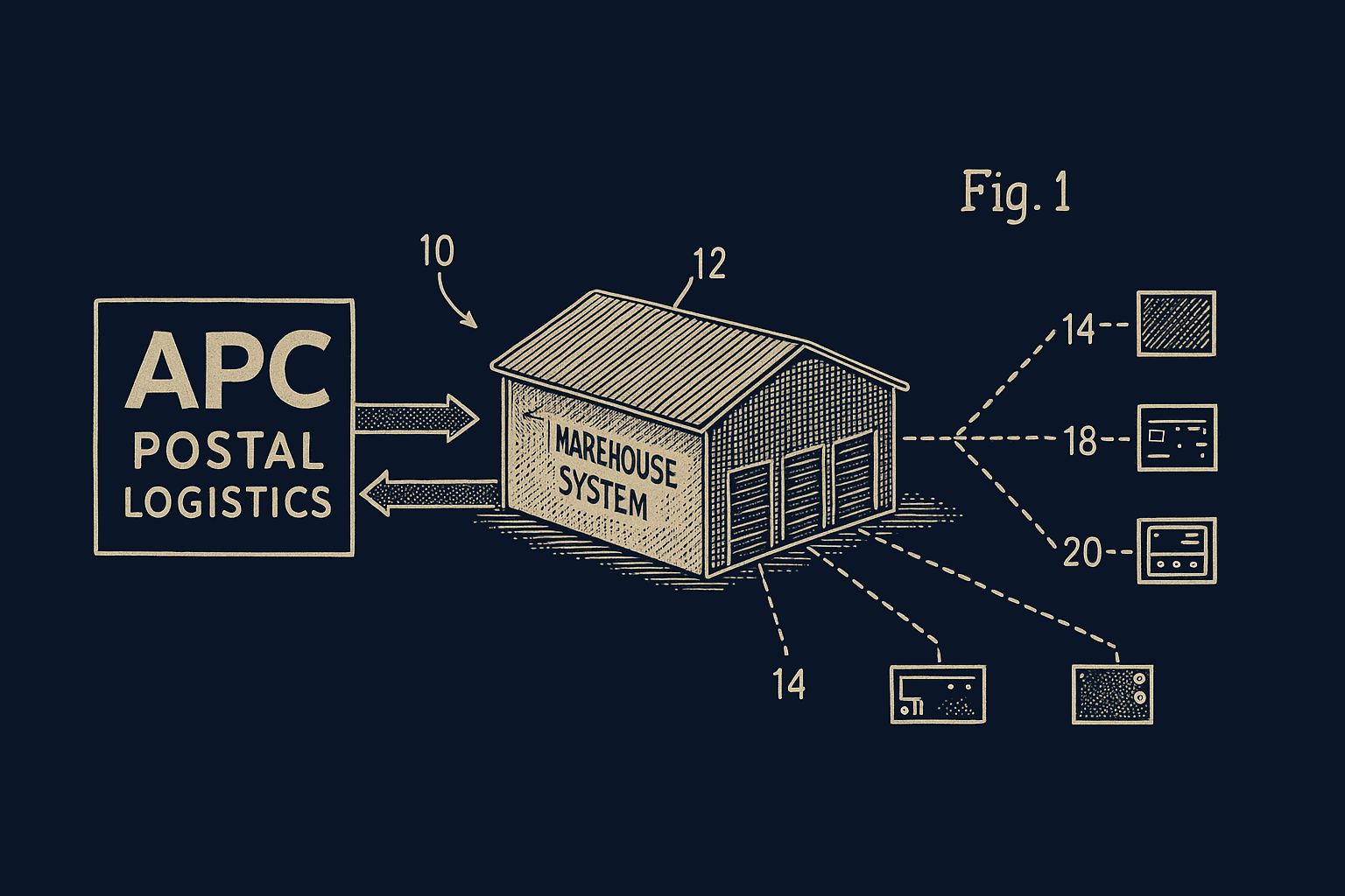 APC Postal Logistics integration diagram
