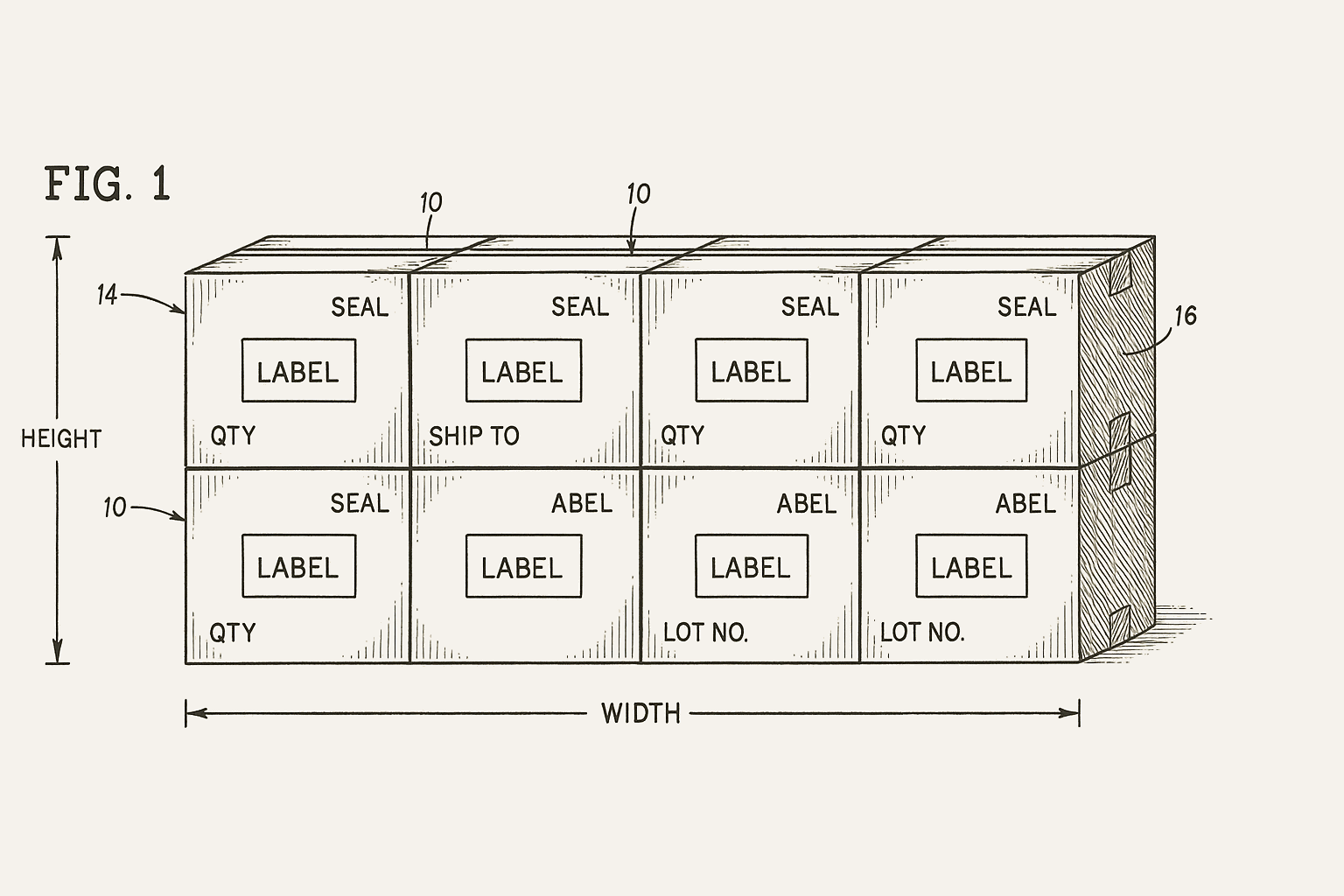 Case pack diagram
