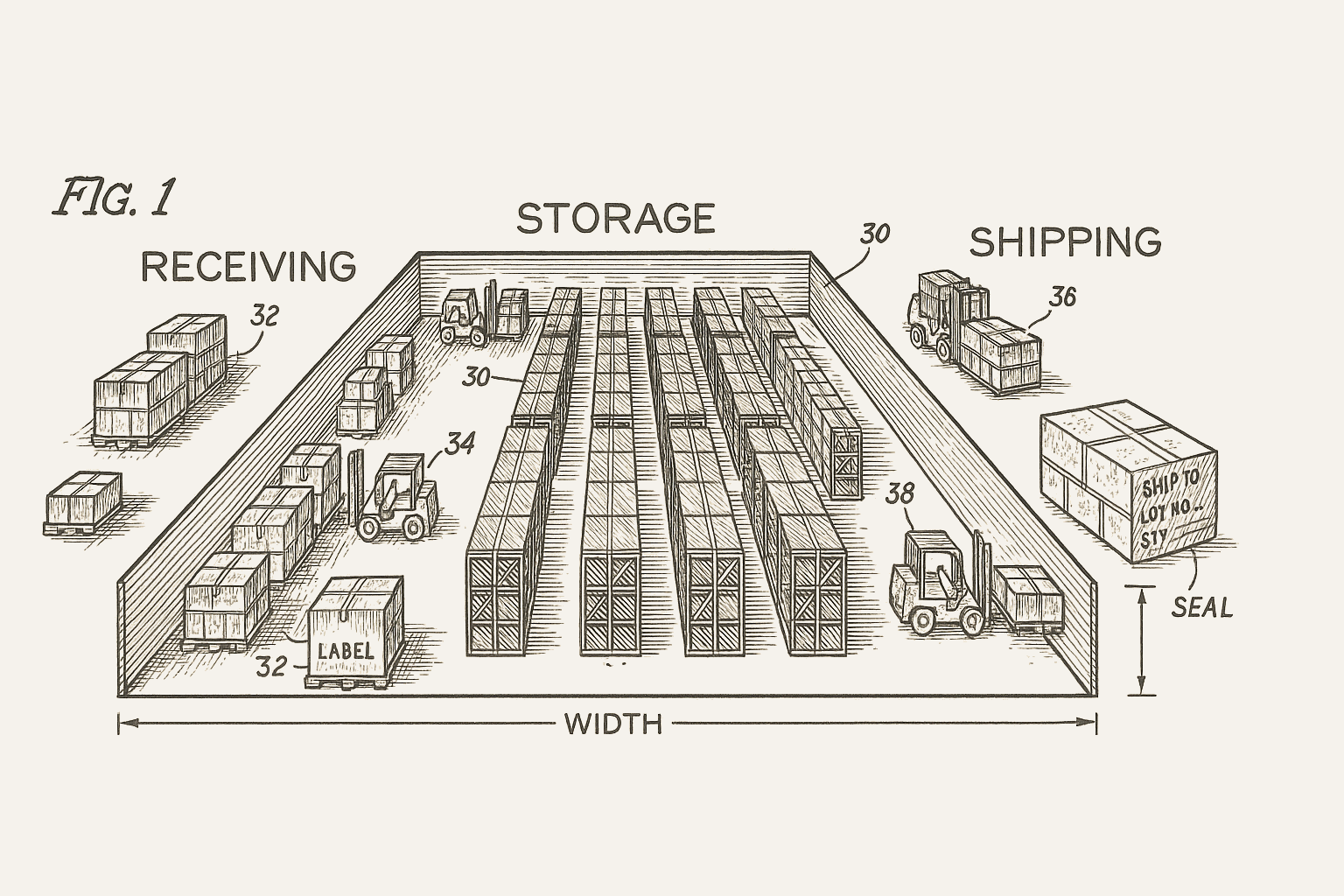 Warehouse layout diagram